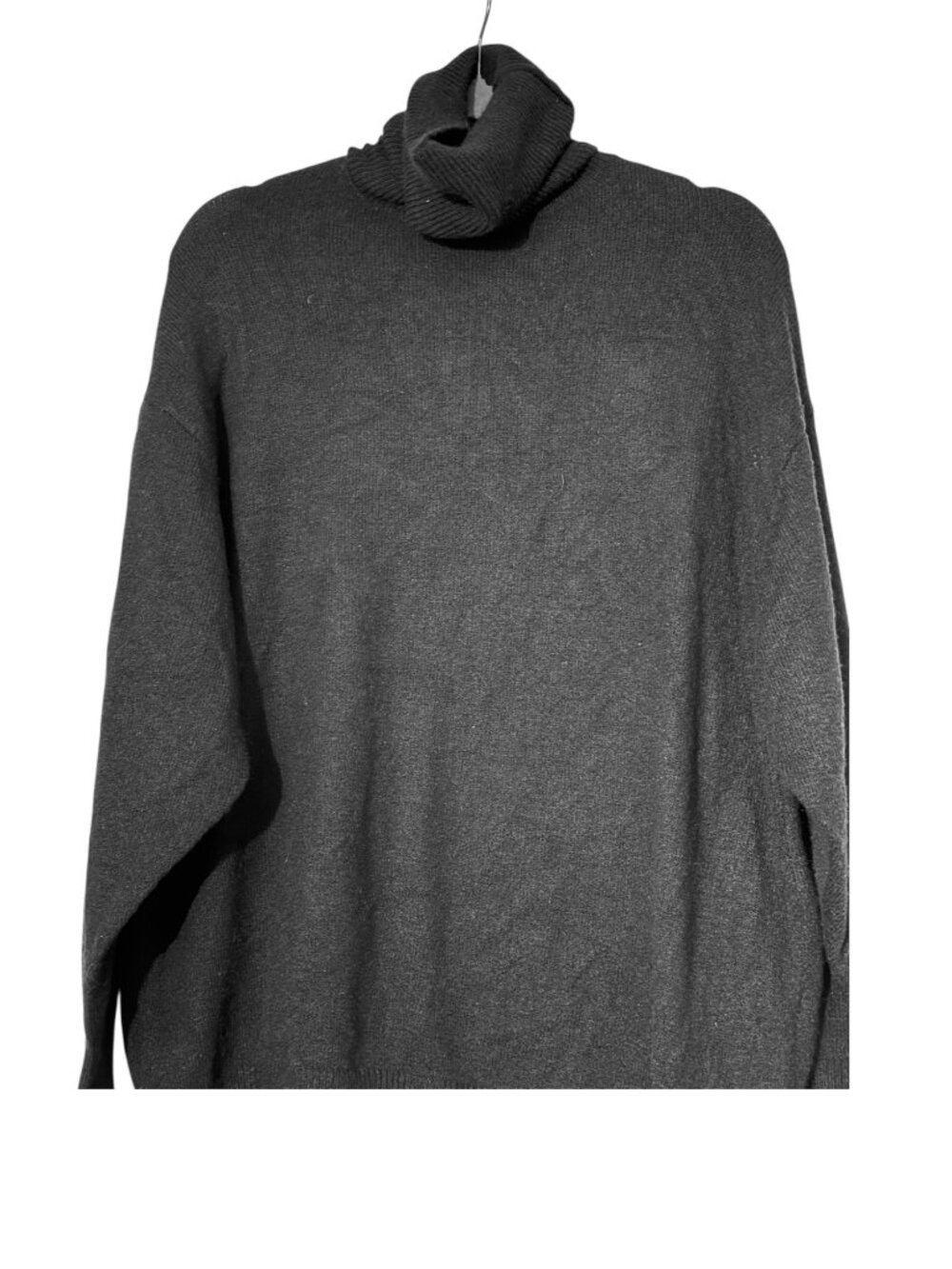 Lili Sidonio Black Turtleneck Sweater Women's Medium Oversized Cozy Knit
